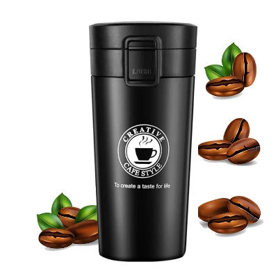 Picture of 380ml Portable Coffee Mug With Filter Double Wall Stainless Steel Vacuum Flasks Water Bottle Car Thermocup Thermos Tumbler Cup