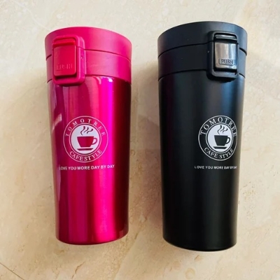 Picture of 380ml Portable Coffee Mug With Filter Double Wall Stainless Steel Vacuum Flasks Water Bottle Car Thermocup Thermos Tumbler Cup
