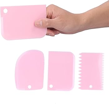 Picture of 3 pis Plastic Cake Cream Spatula Scraper Dough Cutter Fondant Bread Pizza Tools Spatula Cake Butter Scraper Kitchen Pastry Baking Tool - Minimalistic Sophistication