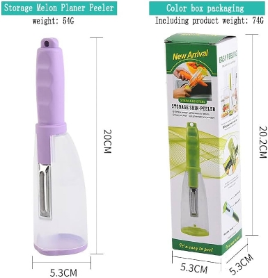 Picture of Peeler With Rubbish Bin Stainless Steel Multi-function Vegetable Peeler Cutter Peeler Potato Carrot Grater Kitchen Tool Gadgets