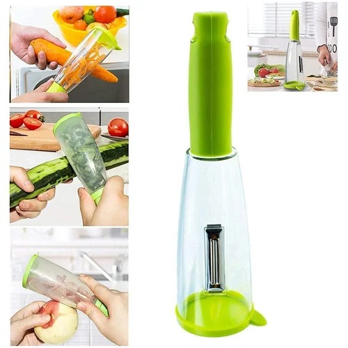 Picture of Peeler With Rubbish Bin Stainless Steel Multi-function Vegetable Peeler Cutter Peeler Potato Carrot Grater Kitchen Tool Gadgets