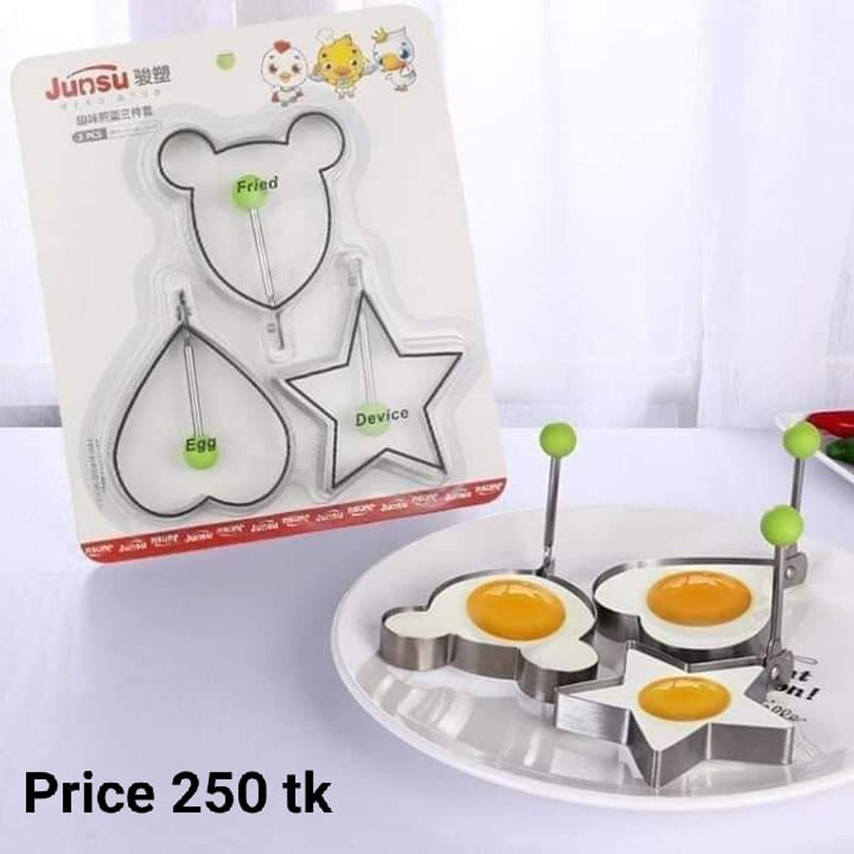 Picture of 3pcs Stainless Steel Fried Egg Pancake Shaper Omelette Mold Mould Frying Egg Cooking Tools Kitchen Accessories Gadget Rings