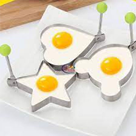 Picture of 3pcs Stainless Steel Fried Egg Pancake Shaper Omelette Mold Mould Frying Egg Cooking Tools Kitchen Accessories Gadget Rings