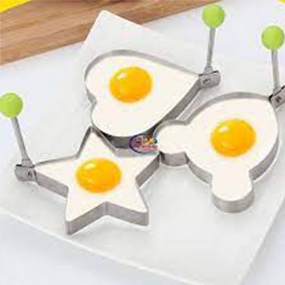 Picture of 3pcs Stainless Steel Fried Egg Pancake Shaper Omelette Mold Mould Frying Egg Cooking Tools Kitchen Accessories Gadget Rings