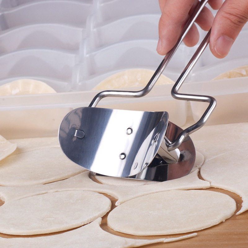 Picture of Stainless Steel Dumpling Maker Manual Ravioli Cake Mold Durable Pie Press Dough Cutter Baking Kitchen Pastry Pasta Tools