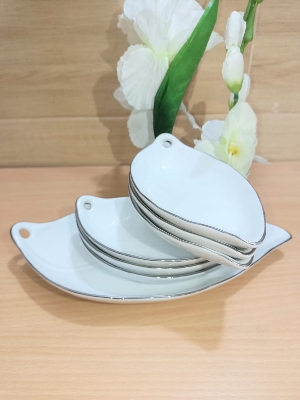 Picture of Sweet Bowl Set  Excusive 7 Pcs  Including Serving Dish , Oven Proof porcelain Ceramic Porcelain Snack Bowl Set,Ceramic Firni Set & bati, Soup & Firni Bati