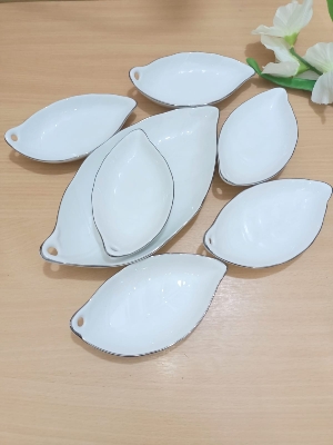 Picture of Sweet Bowl Set  Excusive 7 Pcs  Including Serving Dish , Oven Proof porcelain Ceramic Porcelain Snack Bowl Set,Ceramic Firni Set & bati, Soup & Firni Bati