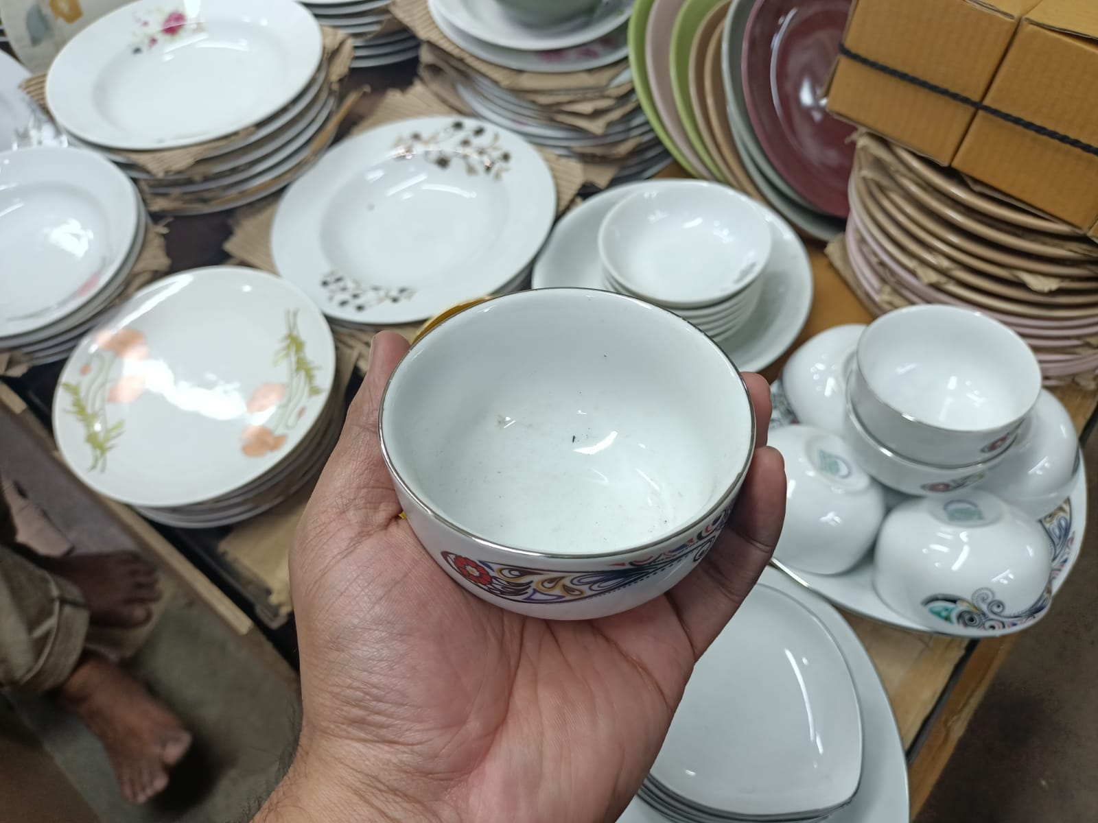 Picture of 7/5  Pcs Sweet Bowl Set Including Serving Dish , Oven Proof porcelain Ceramic  Snack Bati Set, Firni Set & bati, Soup & Firni Bati