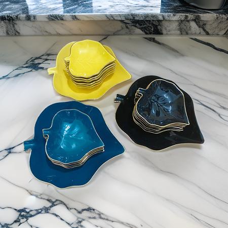 Picture of Excusive 7 Pcs Sweet Bowl Set Including Serving Dish , Oven Proof porcelain Ceramic Porcelain Snack Bowl Set,Ceramic Firni Set & bati, Soup & Firni Bati