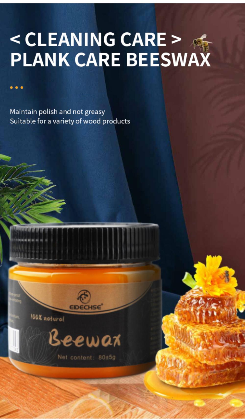 Picture of 85g Wood Care Wax Solid Wood Furniture Polishing Seasoning Beeswax Polisher Waterproof Furniture Care Maintenance Beeswax