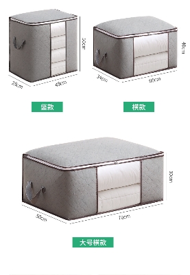 Picture of High Capacity Thickened Non-woven Multi-functional Storage Bag Clothes Quilt Storage Bag Moving Packing Luggage Bags - Minimalistic Sophistication