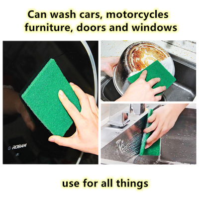 Picture of 10PCS Nylon Emery Scouring Pad, Dish Cloth, Kitchen Household Dish Washing Cloth Non-stick