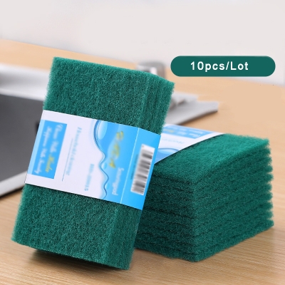 Picture of 10PCS Nylon Emery Scouring Pad, Dish Cloth, Kitchen Household Dish Washing Cloth Non-stick