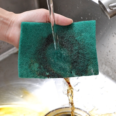Picture of 10PCS Nylon Emery Scouring Pad, Dish Cloth, Kitchen Household Dish Washing Cloth Non-stick