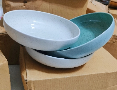 Picture of Luxury Ceramic Dish Marble coated Round Fruit Seasoning Soy Vinegar Ketchup Sauce bowl Pigments Plates Tableware