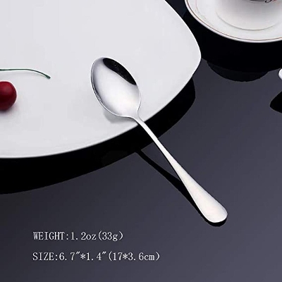 Picture of 6.7 Inches Stainless Steel tea Spoon,Set of 6,Use for Home, Kitchen or Restaurant