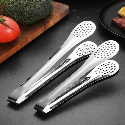 Picture of 3 PC Kitchen Food Stainless Steel Tool Heat Bread Salad BBQ Cooking Serving Utensil Bead Clip Clamp Meat Barbecue Tools Buffet