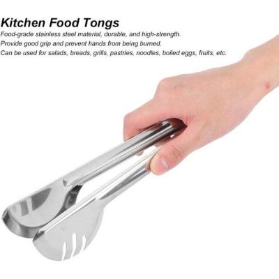 Picture of 3 PC Kitchen Food Stainless Steel Tool Heat Bread Salad BBQ Cooking Serving Utensil Bead Clip Clamp Meat Barbecue Tools Buffet