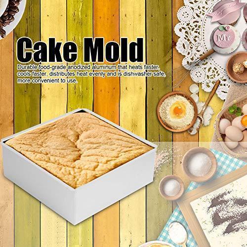 Picture of 4Pcs Square Shape Cake Mold, Aluminum Round cake mold 4pis set, Make Cake, Pudding And More, Oven Proof Cake Pan Set.