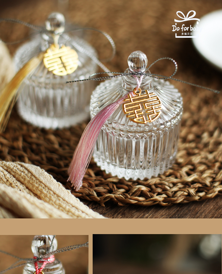 Picture of Candy jar ,glass jar, Dry Storage Glass Sugar Jar Jewelry Box Candle Holder Handmade Fragrance Candle Cup 400 ml