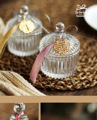 Picture of Candy jar ,glass jar, Dry Storage Glass Sugar Jar Jewelry Box Candle Holder Handmade Fragrance Candle Cup 400 ml