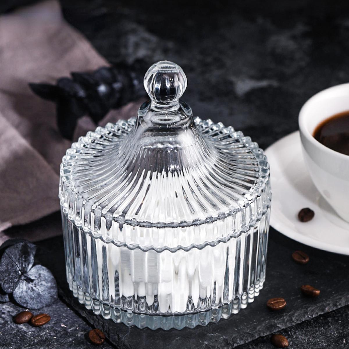 Picture of Candy jar ,glass jar, Dry Storage Glass Sugar Jar Jewelry Box Candle Holder Handmade Fragrance Candle Cup 400 ml