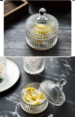Picture of Candy jar ,glass jar, Dry Storage Glass Sugar Jar Jewelry Box Candle Holder Handmade Fragrance Candle Cup 400 ml