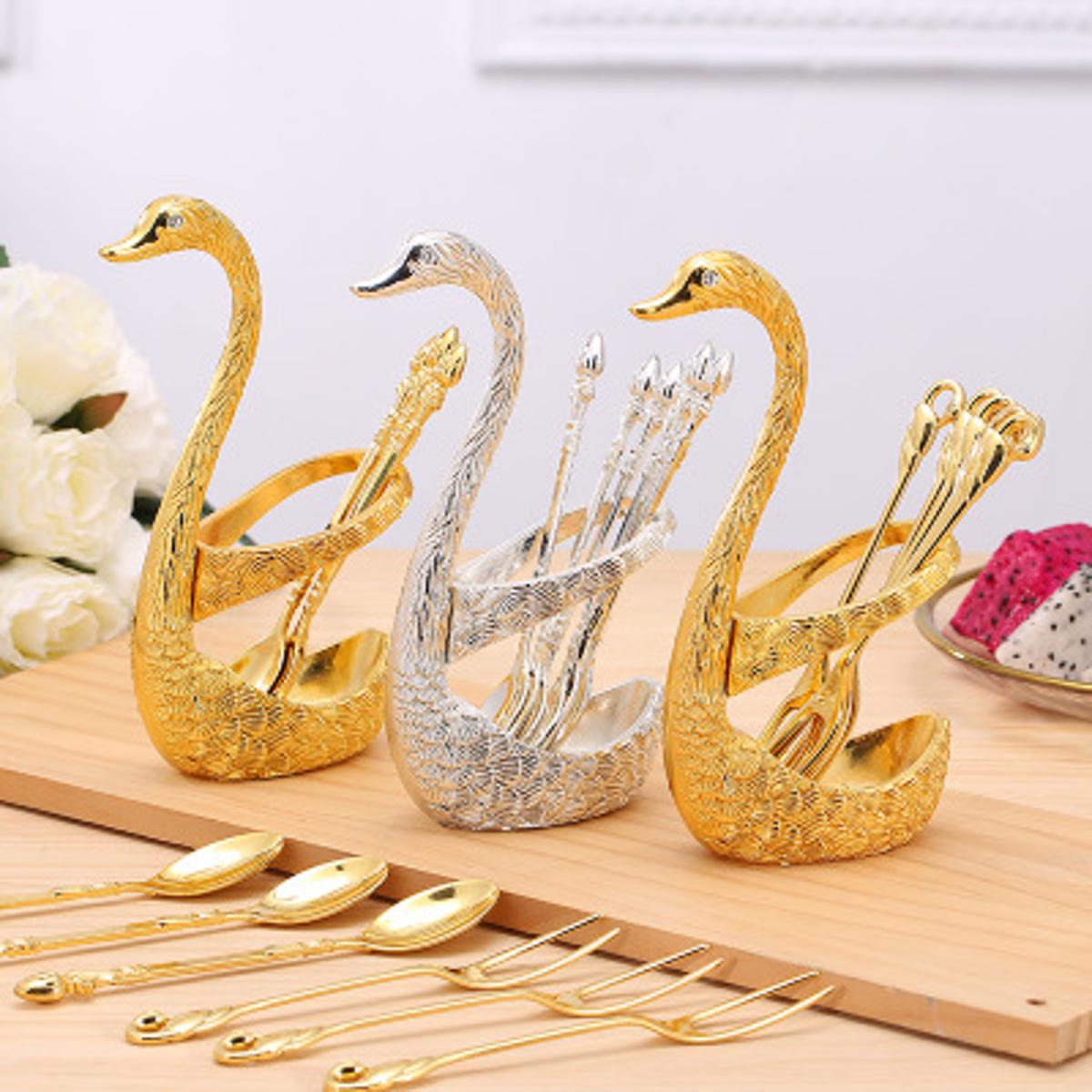 Picture of Creative Swan Fruit Spoon Fork Holder