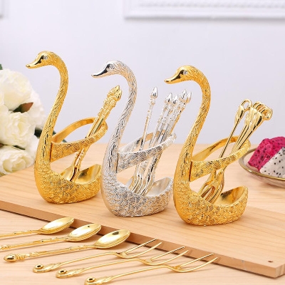 Picture of Creative Swan Fruit Spoon Fork Holder