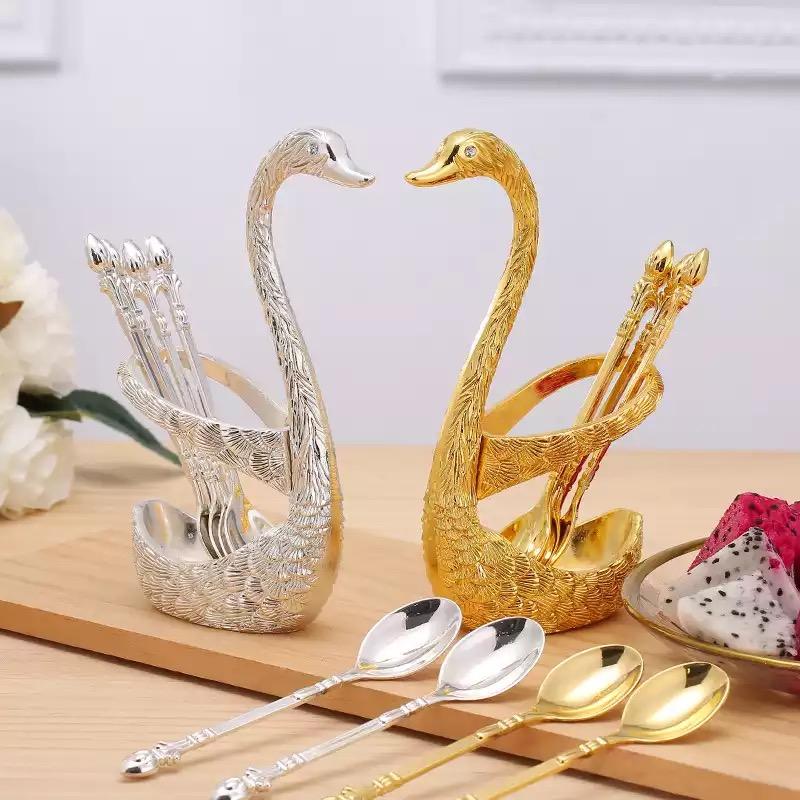 Picture of Creative Swan Fruit Spoon Fork Holder