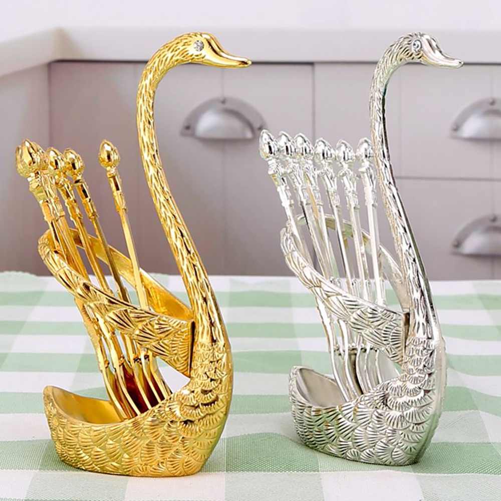Picture of Creative Swan Fruit Spoon Fork Holder