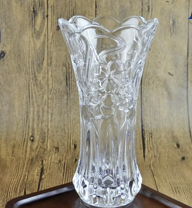 Picture of 7.5'' Inch Glass Vases For Home Decor Clear Height Glass Crystal Vases - Flower Vase