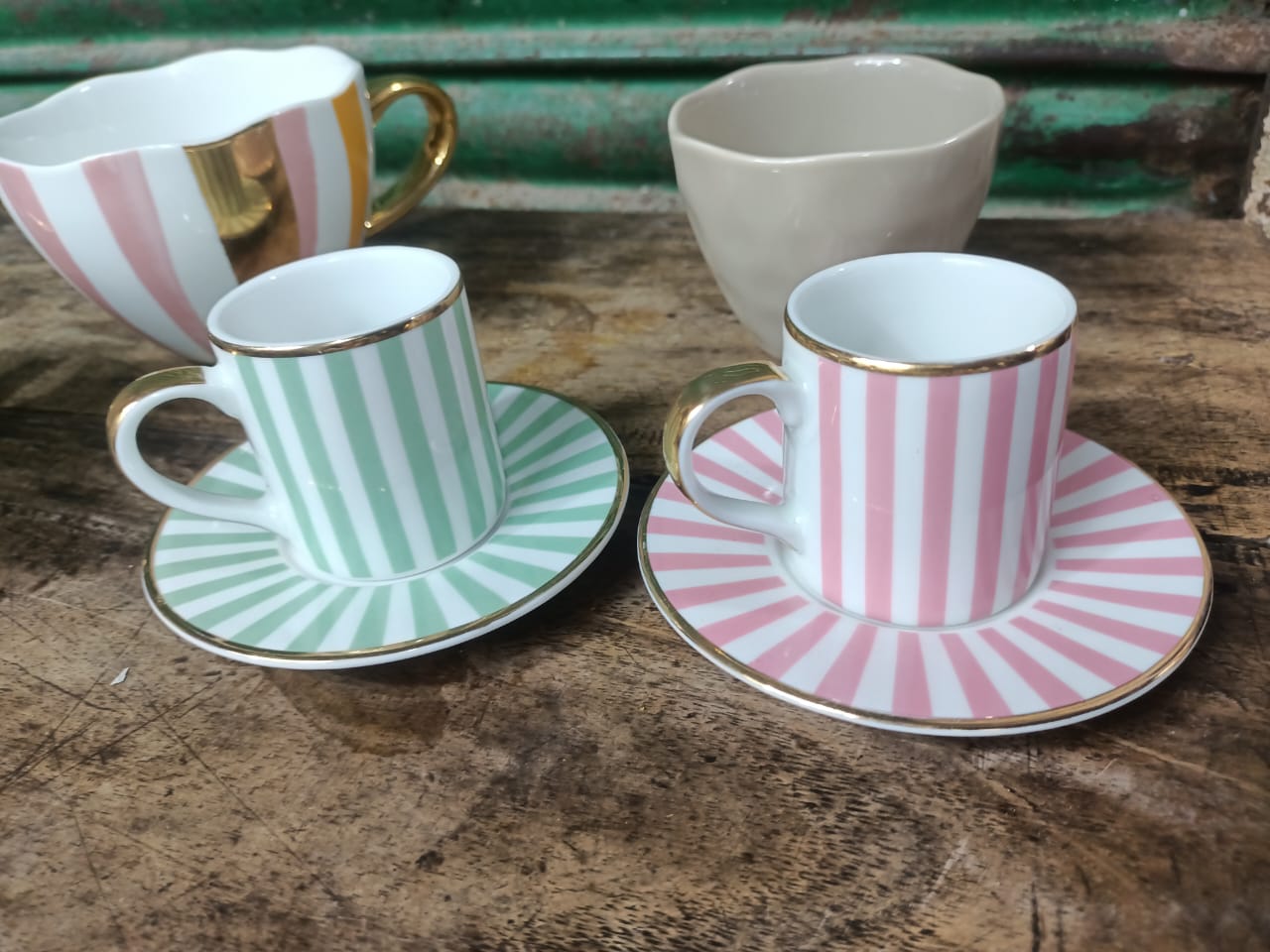 Picture of Tea Cup set cup piris /Saucer Set Coffee Cup Drinkware 50ML .Ceramic cup set premium quality