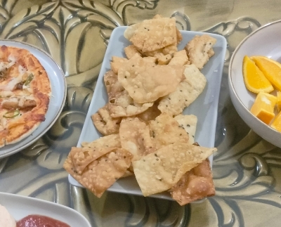 Picture of ceramic Serving Platter, 10” Rectangular Plates Serving Tray Porcelain Platters for Parties, Sushi, Dessert Microwave and Dishwasher Safe