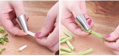 Picture of Peeling Edamame Artifact Armor Set Stainless Steel Finger Picking Device, Vegetable Cutter, Hand Guard, Iron Nail Sheller