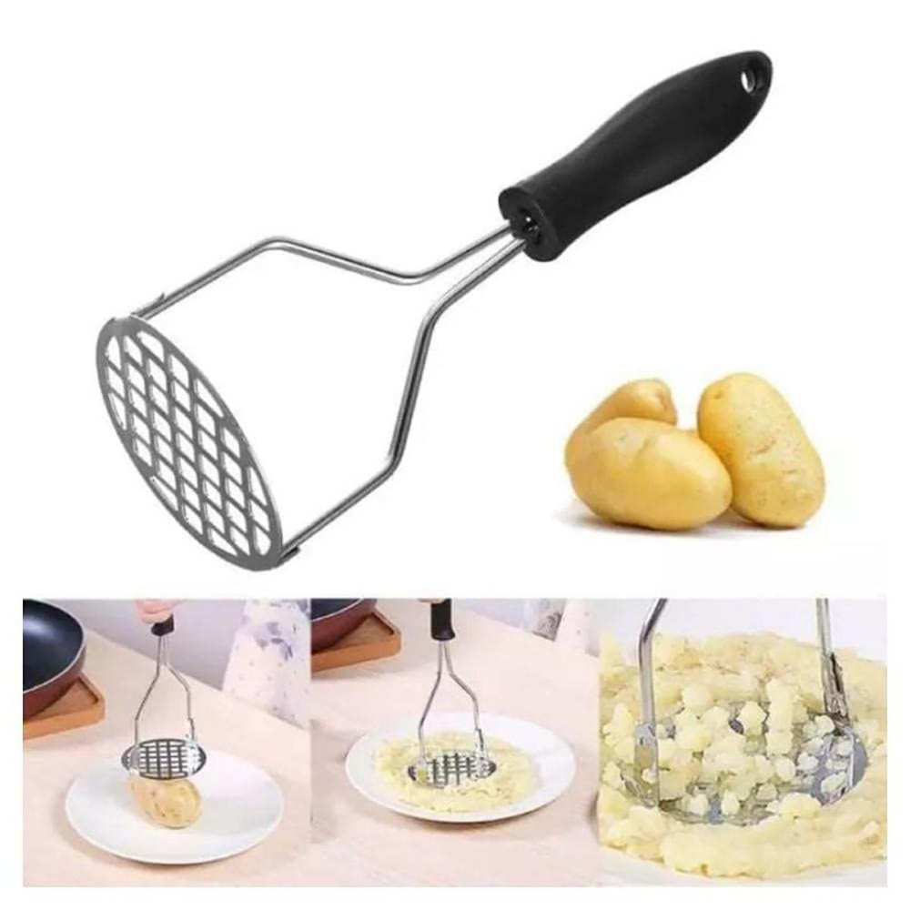 Picture of Potato Masher Garlic Press Apparatus Pressed  Ricer Puree Juice Maker Potato Pusher Smooth Mashed Crusher Fruit Tools Kitchen