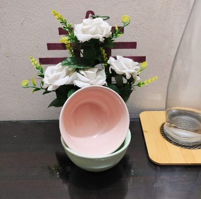 Picture of Ceramic Rice Bowl 3.5/4.5 Inch Japanese Style Large Soup Bowl Under Glaze Color Simple  Household Ramen Noodles Bowl Tableware