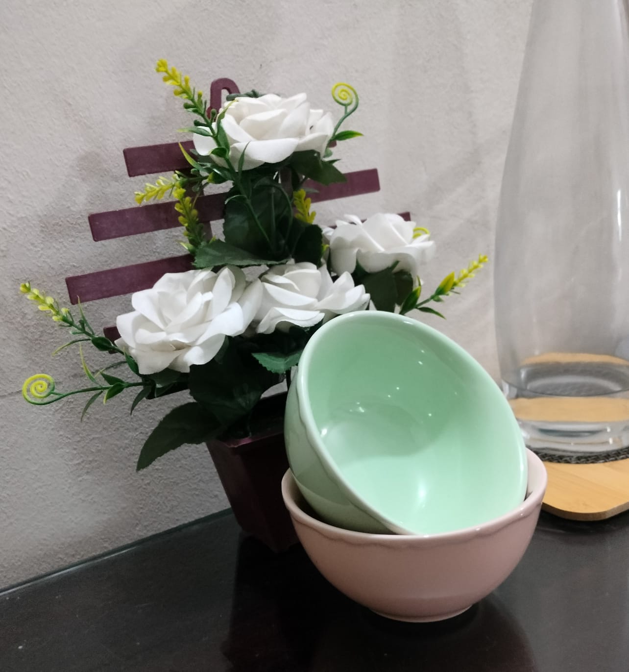 Picture of Ceramic Rice Bowl 3.5/4.5 Inch Japanese Style Large Soup Bowl Under Glaze Color Simple  Household Ramen Noodles Bowl Tableware