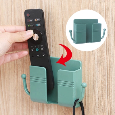 Picture of Mobile Phone Charging Hanging Holder Multifunction Wall Mounted Plug Bracket Remote Control Mounted Storage Box