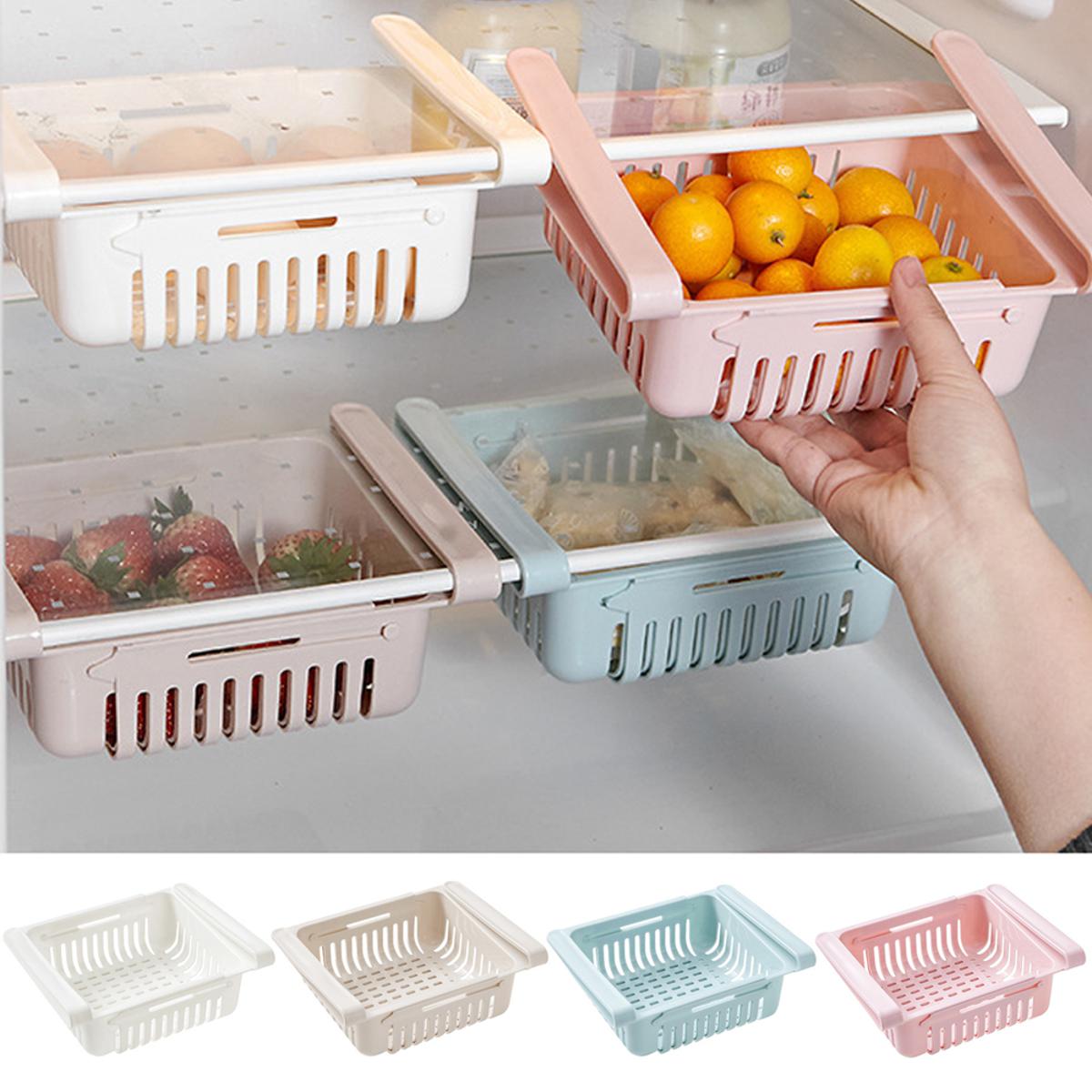 Picture of Refrigerator Drawer Plastic Storage Container Shelf Fridge Organizer Storage Box Fruit Egg Food Storage Box Kitchen Accessories