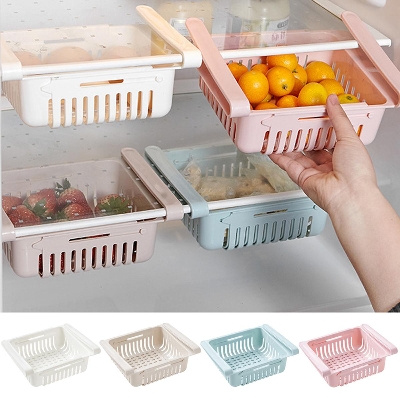 Picture of Refrigerator Drawer Plastic Storage Container Shelf Fridge Organizer Storage Box Fruit Egg Food Storage Box Kitchen Accessories