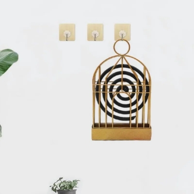 Picture of Metal Mosquito Coil Holder Birdcage Incense Rack Home Decoration