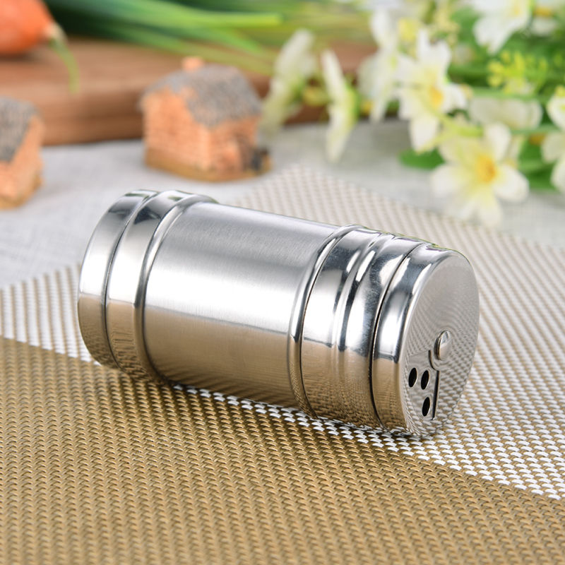 Picture of 1pcs Stainless Steel Salt Pepper Shaker Portable Home Travel Seasoning Shaker Kitchen Condiment Box Cooking Seasoning Bottle