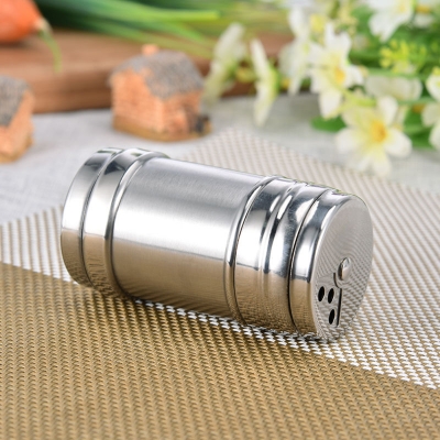Picture of 1pcs Stainless Steel Salt Pepper Shaker Portable Home Travel Seasoning Shaker Kitchen Condiment Box Cooking Seasoning Bottle