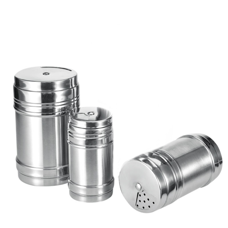 Picture of 1pcs Stainless Steel Salt Pepper Shaker Portable Home Travel Seasoning Shaker Kitchen Condiment Box Cooking Seasoning Bottle
