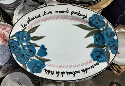 Picture of 12 inch Ceramic  Rice dish Fish Plate,  Oval Long Plate, Restaurant Hotel, Egg Plate, Home Decoration Dish Dan-shaped Plate Ceramic fish plate Home kitchen Serving Dishes Tableware Simple Oval colorfull Fish Special Plate