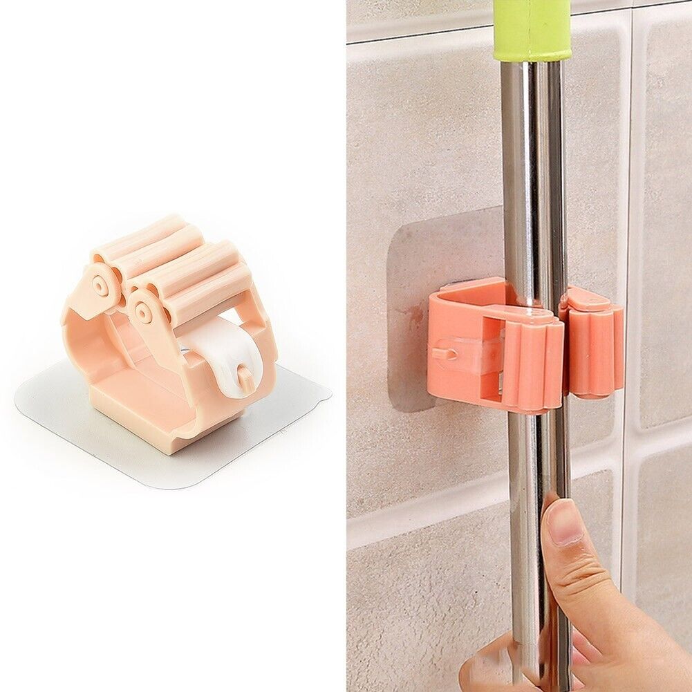Picture of 1PCS Home Storage Rack Bathroom Suction Hanging Pipe Traceless Hooks Wall Mounted Mop Organizer Holder Waterproof Broom Hanger