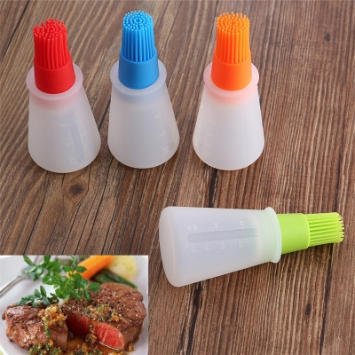 Picture of 1 Pcs Portable Silicone Oil Bottle with Brush Grill Oil Brushes Liquid Oil Pastry Kitchen Baking BBQ Tool Kitchen Tools for BBQ