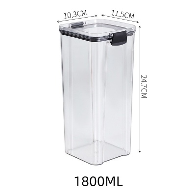 Picture of 1650ml Kitchen Sealed Jar Set Plastic Food Storage Box Multigrain Dried Fruit Tea Food Storage Containers With Lid Fridge Storage Tank