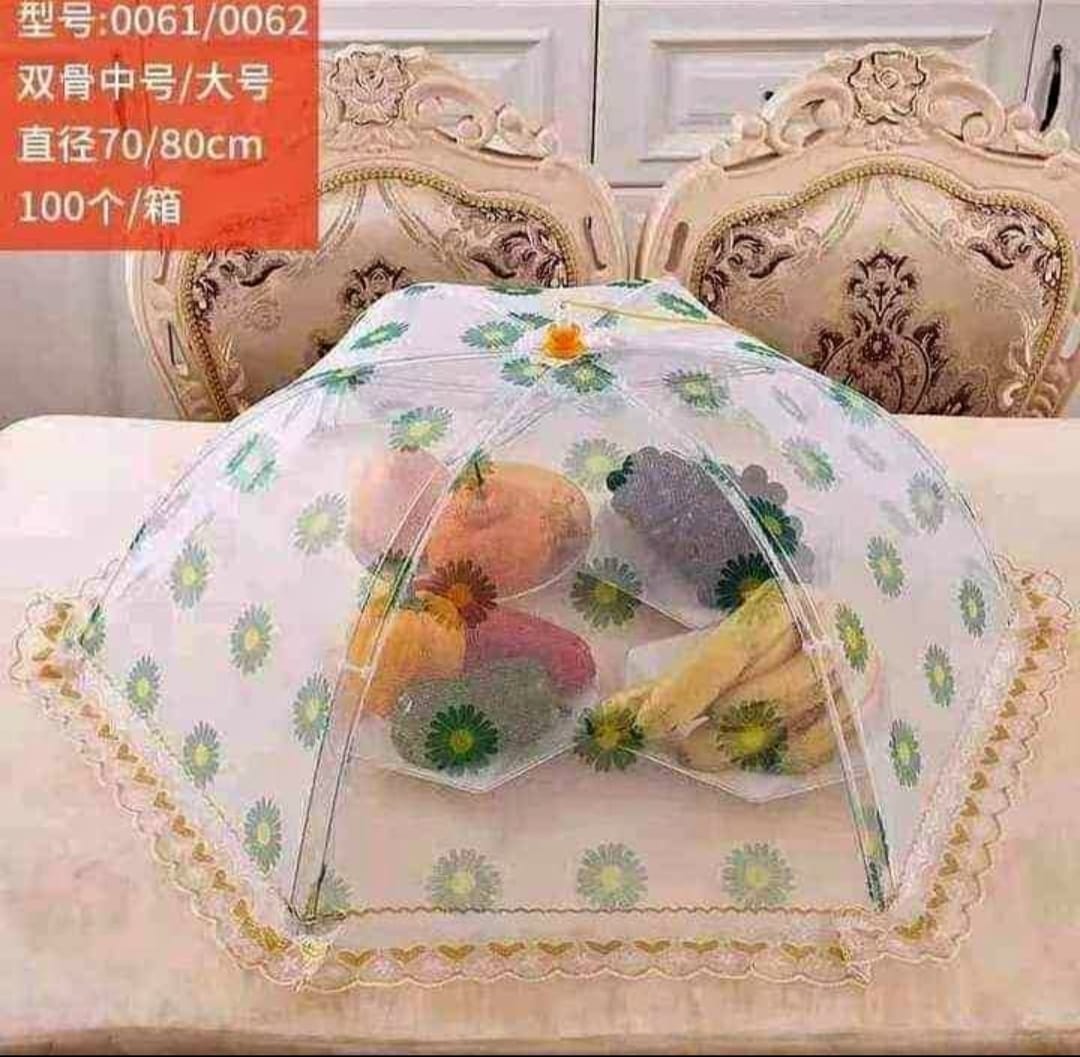 Picture of extra large Folding Food Cover  Pop-Up Food Mesh Cover  Tent Dome Net Umbrella  Anti Fly Mosquito Umbrella Kitchen Gadgets